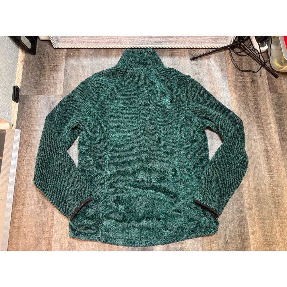 The North Face Osito Fleece Jacket Womens Large Emerald Green Full Zip Sherpa - Picture 9 of 9